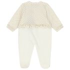 أفرول بنات بالشعار باللون العاجي, 1, hi-res