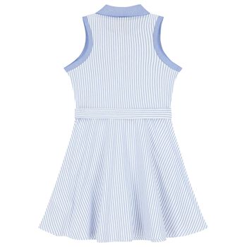 Girls Blue Logo Polo Dress 
