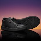 Boys Black Logo Trainers, 1, hi-res