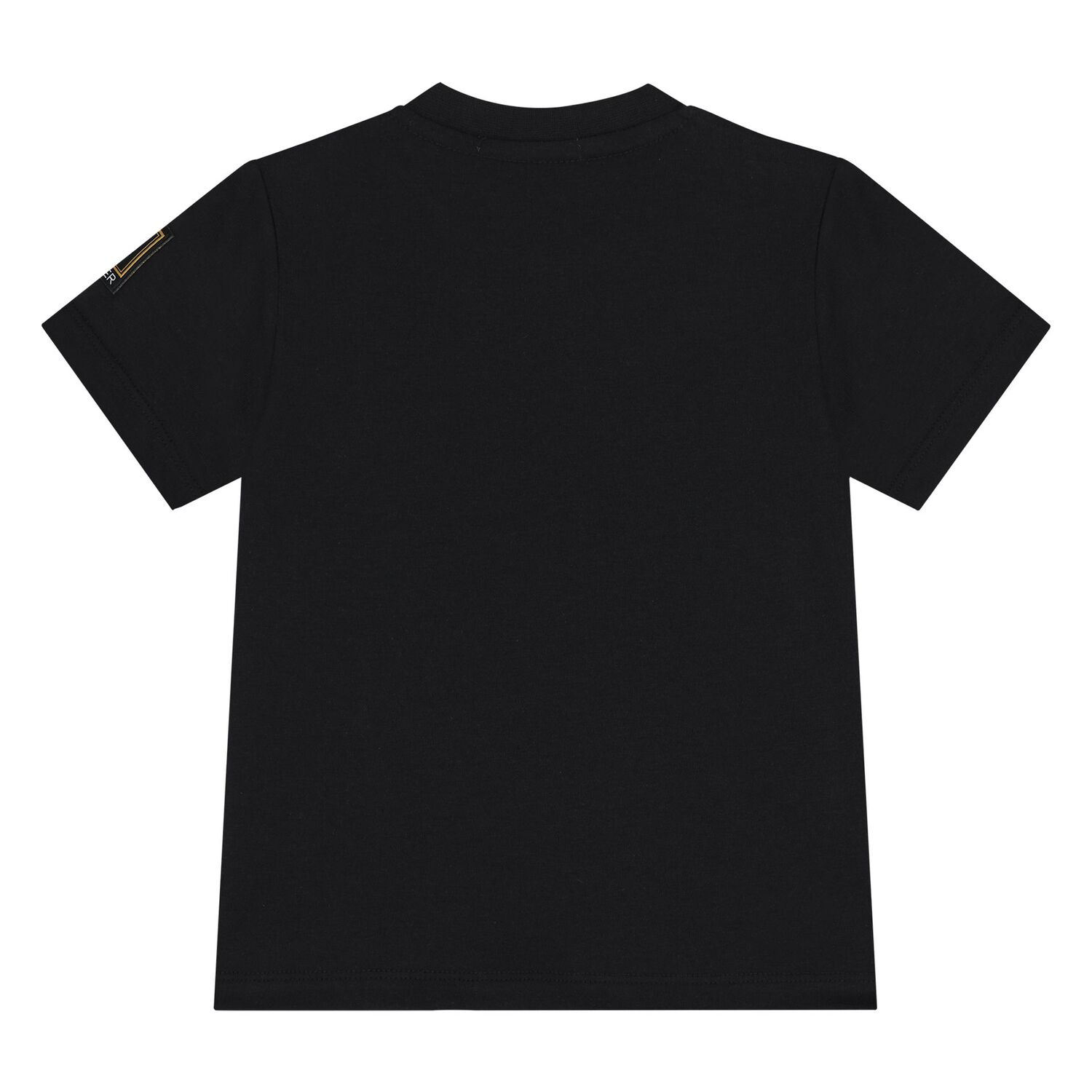 Younger Boys Black & Gold Logo T-Shirt, 2, hi-res
